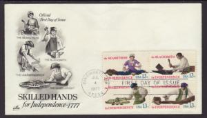 US 1720a Skilled Hands 1977 Artcraft U/A FDC