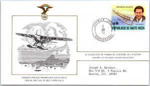 HISTORY OF AVIATION TOPICAL FIRST DAY COVER SERIES 1978 - UPPER VOLTA 65F