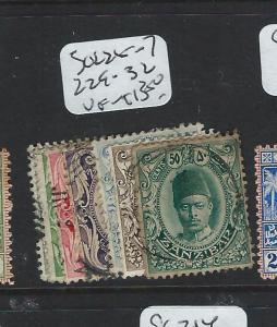 ZANZIBAR (P1601B) SULTAN SG 225-7, 229-232   VFU