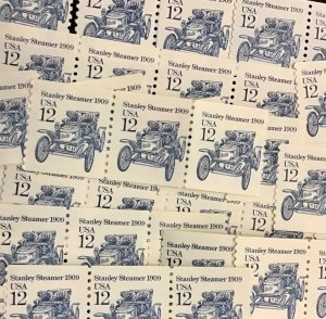 2132.  Stanley Steamer. Auto. 50 mint coil stamps.12 cent  stamp. Face $6.00.