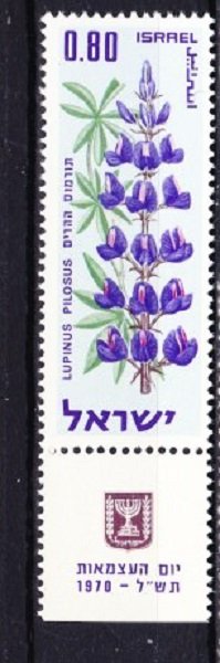 Israel #416 Flowers MNH Single with tab