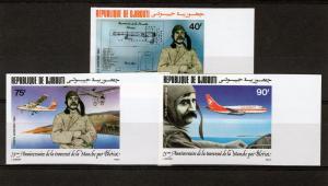 Djibouti 1984 Bleriot's Ann/Aircrafts Set(3)Imperf.Sc C204/6