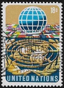 United Nations - NY - # 251 - Globe & Flags - used