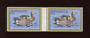 RW51x Federal Duck RARE Special Printing Mint Gutter Pair of 2 Stamps NH Bz 1153