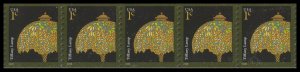 US 3758A American Design Tiffany Lamp 1c coil strip 5 MNH 2008