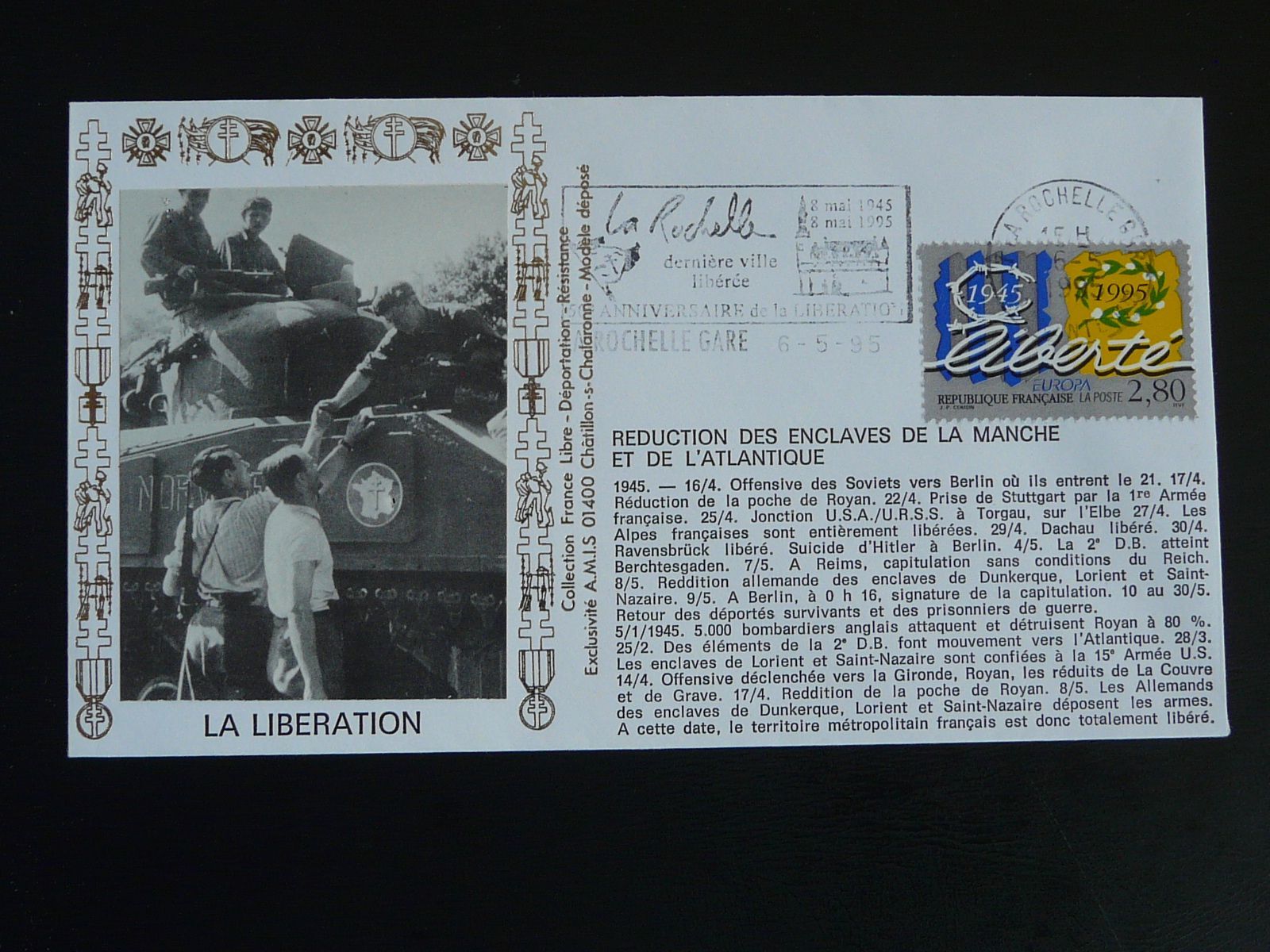 world war II ww2 WWII Liberation of La Rochelle commemorative cover