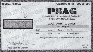 *656 PAIR, GRADED 95NH