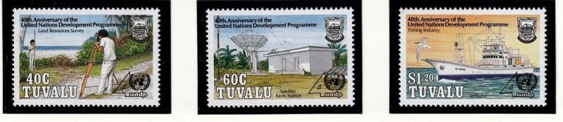 TUVALU Sc 555-57 NH issue of 1990 - LOCAL LIFE