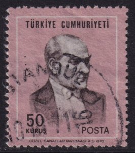 Turkey - 1970 - Scott #1836 - used - Atatürk