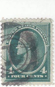 Scott # 211 - 4c Blue Green - Jackson -  Used - SCV - $27.50