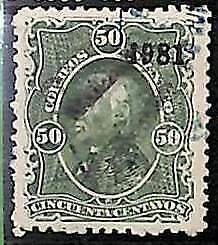 94941bH-MEXICO-STAMPS-Yvert # 59 (B-THIN PAPER) - USED 