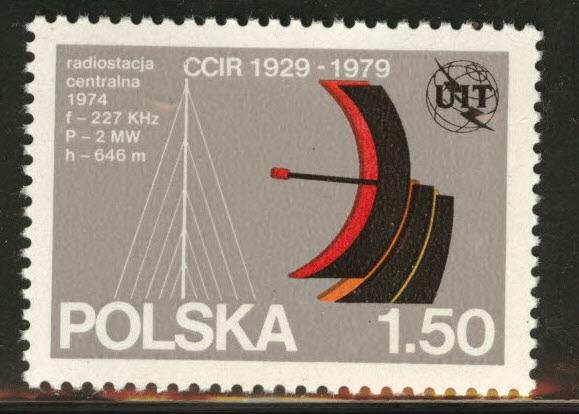 Poland Scott 2355 MNH** 1979 ITU stamp