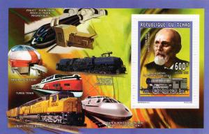 Chad 1998 Trains J.Van der Waals s/s Perforated mnh.vf