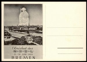 3rd Reich Germany NSRL 1939 Bremen NSRL Registered Cover G98795