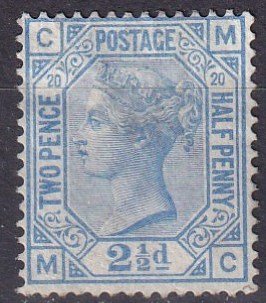 Great Britain #68 Plate20  F-VF  Used  CV $65.00  (Z5212)