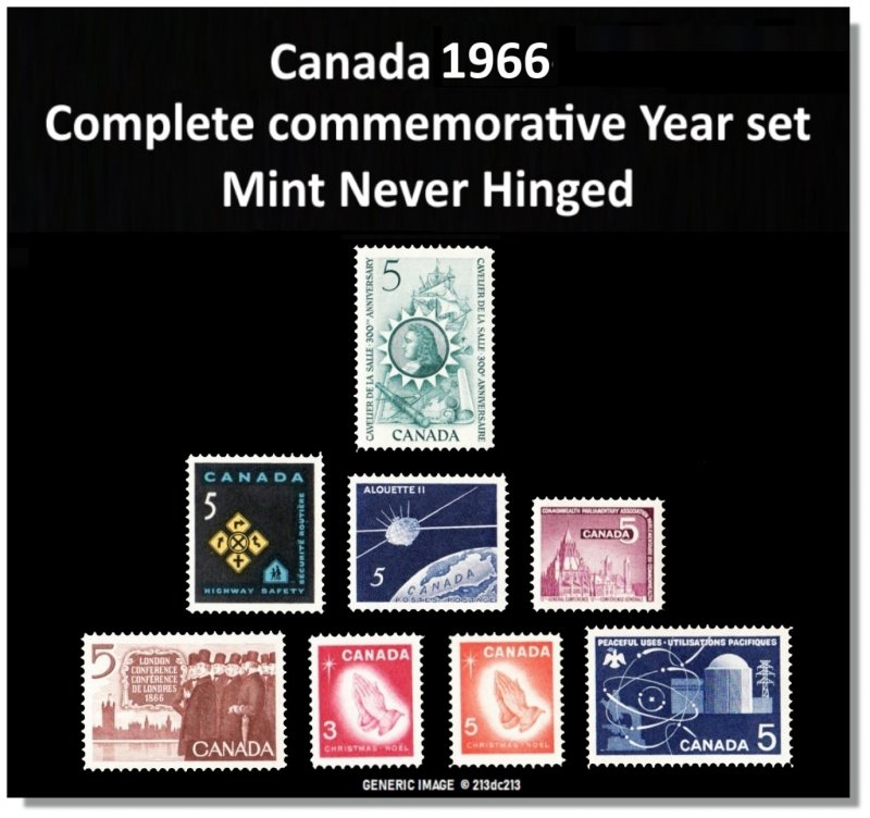 Canada 1966 Complete Commemorative Year Set MNH - CV 2.70$