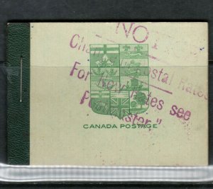 Canada Booklet #3e Extra Fine Rare