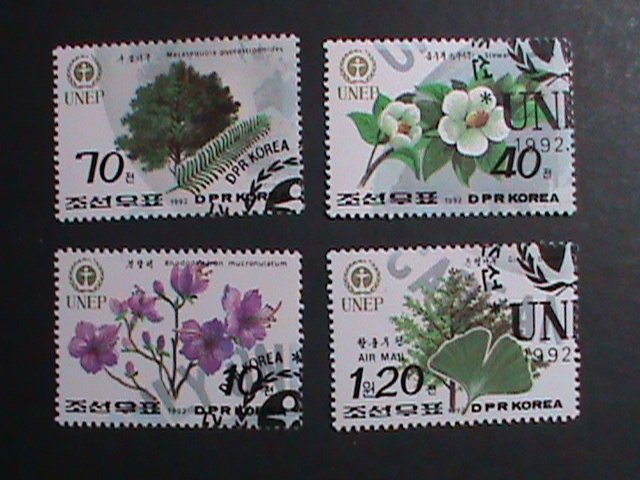 ​KOREA-1992--SC#3144-7 UNEP-WORLD ENVIRONMENT DAY-PLANTS-CTO-VERY FINE