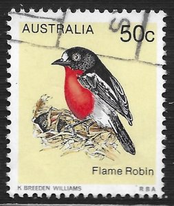 Australia #718 5c Australian Birds - Flame Robin