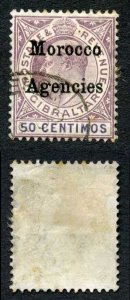 Morocco Agencies SG21 50c Wmk Crown CA (couple of toned perfs) Cat 325 pounds