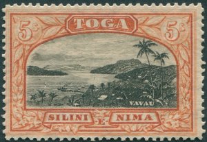 Tonga 1897 5s black & brown-red SG53 unused