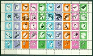 Ajman 1972 Mi#2493-2517 Definitives, Bird, wildlife, sport. Space. Sheetlet MLH