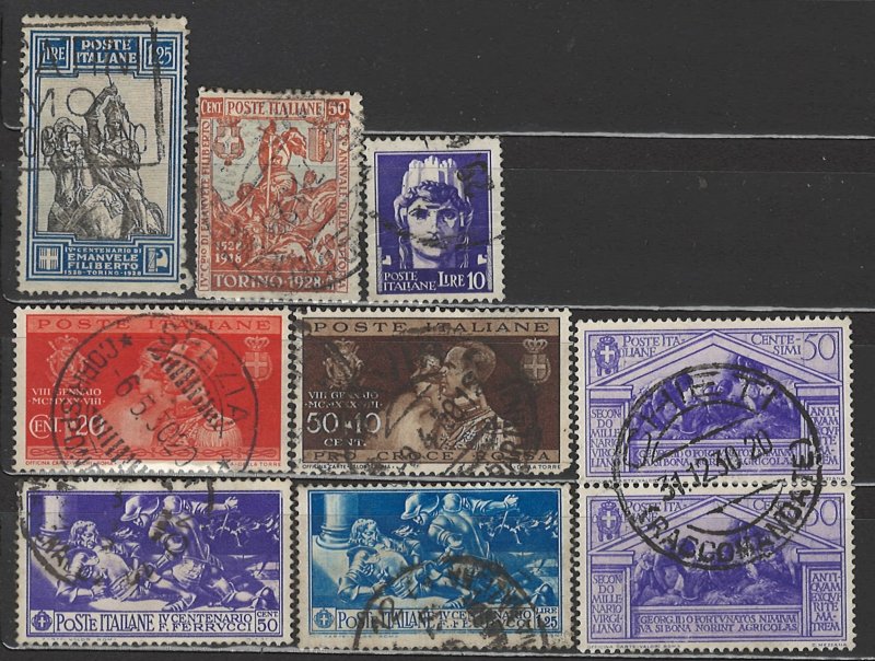 COLLECTION LOT 6069 ITALY 9 STAMPS 1928+  CV+$20