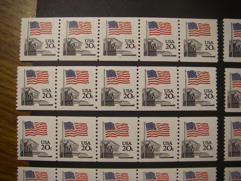 20 cent Flag, Scott 1895, 1895a, & 1895b , COMPLETE MNH PNC5 Collection, CV $460