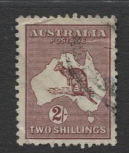 Australia - Scott 125 - Kangaroo -1931 - FU - Wmk 228 - 2/- Stamp13