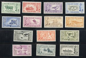 FALKLAND ISLANDS SCOTT #107/120 VF MINT NEVER HINGED--SCOTT $200.40