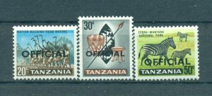 Tanzania sc# O1-8 mh cat value $3.30