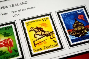 COLOR PRINTED NEW ZEALAND 2011-2015 STAMP ALBUM PAGES (98 illustrated pages)