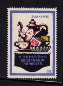 German Stamp - H. Bahlsen's Biscuit Factory For Coffee Artist Bernhard