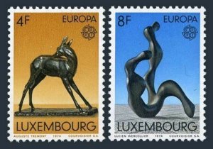Luxembourg 546-47,MNH.Michel 882-883. EUROPE CEPT-1974,Abstract Sculpture.