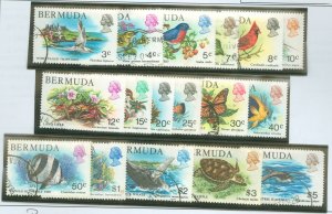 Bermuda #367-379 Used Single (Complete Set) (Butterflies)