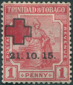 Trinidad & Tobago 1915 1d scarlet War Tax SG174 unused