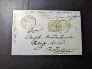 1911 Romania Postcard Cover Barlad to Rotterdam Netherlands