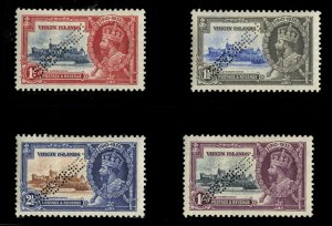 Virgin Islands #69-72S (SG 103-106s) Cat£140, 1935 Silver Jubilee, set of fo...