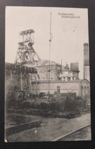 1916 Postcard Cover Coal Mine Northern France From Feldpost to Munich