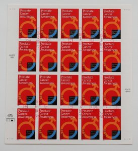 U.S. Used #3315 33c Prostate Cancer Awareness Sheet of 20. CDS Cancel. Scarce!