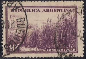 Argentina #443 40 cent Sugar Cane used VF