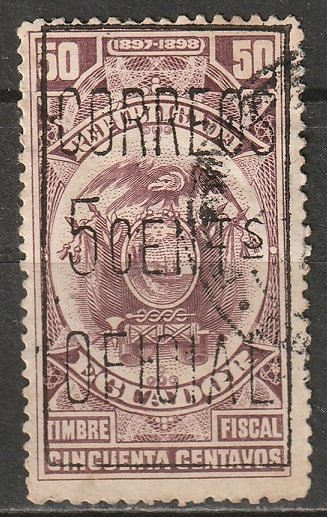 Ecuador 1898 Sc O92 official used minor toning