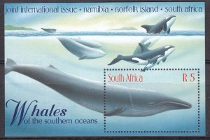 South Africa, Fauna, Whales MNH /1998