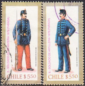 Chile #581-584  Used