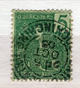 FRENCH INDO-CHINE; 1900s early Grasset type fine used Shade of 5c. Postmark