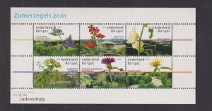 Netherlands  #B724  MNH 2001 sheet flowers