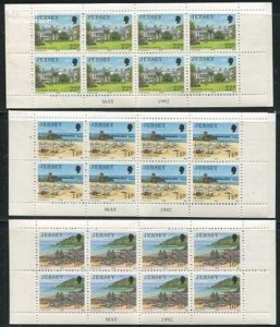 Jersey 1992, Definitives 3 booklets, MNH