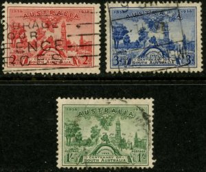 AUSTRALIA Sc#159-161 SG#161-163 1936 South Australia Cent. Complete Set Used