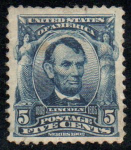 US #304 SCV $60 VF/XF, mint, no gum, small tear, fresh color, CHOICE!