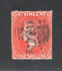 St. Vincent, Scott #23   VF, Used, 1sh vermillion,  CV $100.00  ...... 6050248